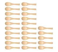 Persistence 25Pcs Mini Cucchiaio In Legno Fatto A Mano Gelato Zucchero Marmellata Miele Caffè Cucchiaino Cucina Condimento Sale Senape Cucchiaio