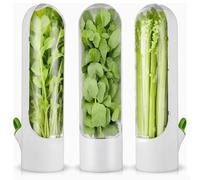 Persistence 3 pezzi salva-erbe per frigorifero erbe fresche conservatore per coriandolo, prezzemolo, asparagi