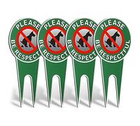 Persistence 4 cartelli per cani con scritta "No Poop Dog Please Be Respectful No Pooping Dog Lawn Signs No Dog Poop Signs No Dog Poop Signs