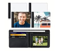 Persistence 4Pcs sublimazione portafoglio vuoto trasferimento di sublimazione portafogli titolare della carta di credito per gli uomini regalo ufficio viaggio fornitura