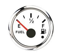 Persistence 52Mm Indicatore di Livello Carburante 0-190Ohm Commutabile 240-33Ohm Misuratore di Livello Olio Combustibile Impermeabile Barche Auto Indicatori con Allarme Bianca