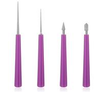 Persistence Alesatore per perline con punta diamantata per la creazione di gioielli, strumento per ingrandire fori per perline in plastica, metallo, legno, 4 pezzi
