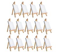 Persistence Set di 14 mini tele e pennelli da cavalletto, tela in pollici, tela pre-allungata, mini kit per pittura, pittura per bambini