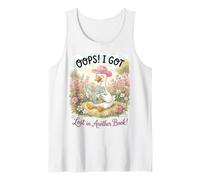 Perso in Un Libro Goose Reading in Flower Garden Graphic Canotta