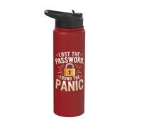 Perso La Password Divertente Computer Cybersecurity Stainless Steel Insulated Water Bottle