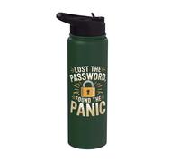 Perso La Password Divertente Computer Cybersecurity Stainless Steel Insulated Water Bottle