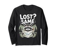 Perso? Stesso Divertente Escursionismo Raccoon Escursionista all'aperto Maglia a Manica