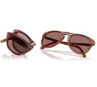 Persol Occhiali da sole uomo Po0714sm Steve McQueen Aviator, Terra Di Siena/Viola, 54 mm