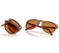 Persol Occhiali da sole uomo Po0714sm Steve McQueen Aviator, Terra Di Siena/Marrone Chiaro, 54 mm