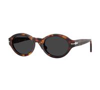 Persol Donna PO3378S LORIS 24/48 Occhiali da sole Acetato Tartaruga Grigio Rotonda Polarizzata