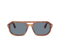Persol Guido Po 3393s Occhiali Da Sole Unisex Marrone Pilot Blu 56mm