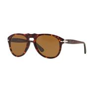 Persol Uomo PO0649 24/57 Occhiali da sole Acetato Tartaruga Marrone Pilot Polarizzata Antiriflesso