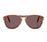 Persol Occhiali da sole uomo Po0714sm Steve McQueen Aviator, Terra Di Siena/Viola, 54 mm