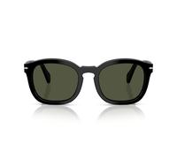 Persol Po 0082s Occhiali Da Sole Unisex Nero Squadrato Verde 54mm