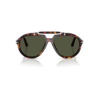 Persol Po 0202s Occhiali Da Sole Unisex Avana Pilot Verde 57mm