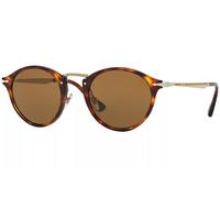 Persol Unisex Persol PO3166S 24/57 Occhiali da sole Acetato Tartaruga Marrone Pantos Polarizzata