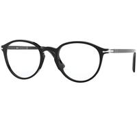 Persol Unisex Persol PO3218V 95 Montature da vista Acetato Nero Trasparente Pantos Normale