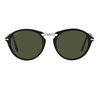 Persol Po 3274s Occhiali Da Sole Unisex Nero Rotondo Verde 50mm