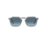 PERSOL PO 3292S Occhiali da sole unisex grigio trasparente sfumato blu 50/21/145, Grigio trasparente., 50