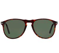 Persol Po 9649s Occhiali Da Sole Unisex Avana Pilot Verde 55mm
