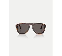 Persol - Po0649ne Total Black Arrow Pilot - Occhiali da sole colore havana con lenti grigie-Marrone M