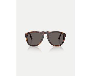 Persol - Po0649ne Total Black Arrow Pilot - Occhiali da sole colore havana con lenti grigie-Marrone M