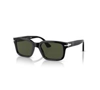 Persol PO3272S Occhiali da Sole Rettangolari Uomo Donn PACCHETTO CON KIT OCCHIALI ACCESSORI, nero/verde, 55