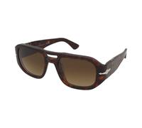 Persol Unisex PO3373S VINCENT 24/85 Occhiali da sole Acetato Tartaruga Marrone Pilot Normale Sfumato