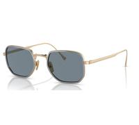 Persol PO5006ST 800556 Oro Argento Quadrato Rotondo Uomo Titanio 47 MM Sole