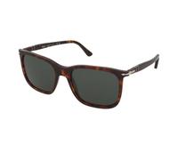 Persol Unisex PO3357S RENZO 24/31 Occhiali da sole Acetato Tartaruga Verde Squadrata Normale