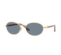 Persol Unisex Persol PO1018S IDA 113256 Occhiali da sole Metallo Oro Blu Rotonda Normale