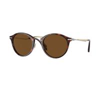 Persol Unisex Persol PO3166S 24/57 Occhiali da sole Acetato Tartaruga Marrone Pantos Polarizzata