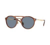 Persol Po 3264s Occhiali Da Sole Unisex Marrone Pilot Blu 50mm