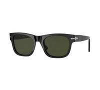 Persol Unisex Persol PO3269S 95/31 Occhiali da sole Acetato Nero Verde Squadrata Normale