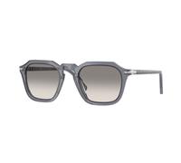 Persol Unisex Persol PO3292S 123932 Occhiali da sole Acetato Blu Grigio Squadrata Normale Sfumato