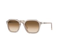 Persol Unisex Persol PO3292S 124051 Occhiali da sole Acetato Grigio Marrone Squadrata Normale Sfumato