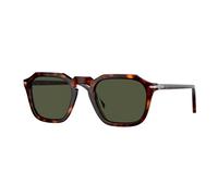 Persol Unisex Persol PO3292S 24/31 Occhiali da sole Plastica Havana Verde Squadrata Normale
