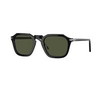 Persol Unisex Persol PO3292S 95/31 Occhiali da sole Acetato Nero Verde Squadrata Normale