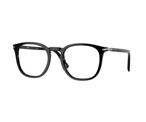 Persol Unisex Persol PO3318V 95 Montature da vista Acetato Nero Trasparente Pantos Normale