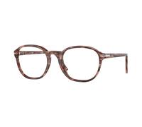 Persol Unisex Persol PO3343V 1209 Montature da vista Acetato Rosso Trasparente Pantos Normale