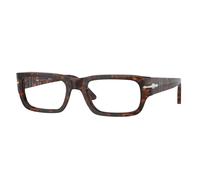 Persol Unisex Persol PO3347V 24 Montature da vista Acetato Tartaruga Trasparente Squadrata Normale