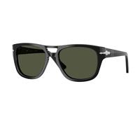 Persol Unisex Persol PO3366S 95/31 Occhiali da sole Acetato Nero Verde Squadrata Normale