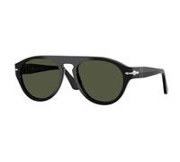 Persol Unisex Persol PO3370S 95/31 Occhiali da sole Acetato Nero Verde Pilot Normale