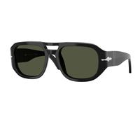 Persol Unisex Persol PO3373S VINCENT 95/31 Occhiali da sole Acetato Nero Verde Pilot Normale