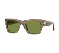 Persol Unisex Persol PO3384S 12284E Occhiali da sole Acetato Marrone Verde Squadrata Normale