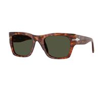 Persol Unisex Persol PO3384S 24/31 Occhiali da sole Acetato Tartaruga Verde Squadrata Normale