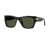 Persol Unisex Persol PO3384S 95/31 Occhiali da sole Acetato Nero Verde Squadrata Normale