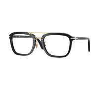 Persol Unisex PO0204V 95 Montature da vista Acetato Nero Trasparente Squadrata Normale