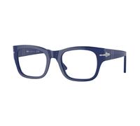 Persol Unisex PO3297V 1170 Montature da vista Acetato Blu Trasparente Squadrata Normale
