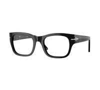 Persol Unisex PO3297V 95 Montature da vista Acetato Nero Trasparente Squadrata Normale